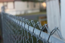 chain link fence close up