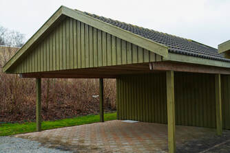 simple wooden carport for home