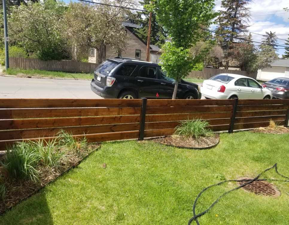 Brand new fence built in Calgary by our Fence Builders