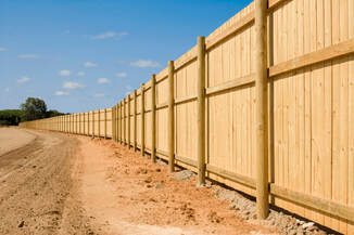 brand new wooden fence